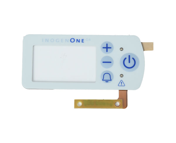 Dome button membrane switch with LED indication